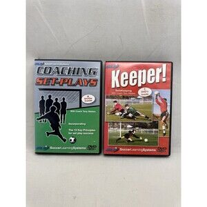 Soccer Learning System Lot of 2 DVDs Keeper Coaching Set Plays Tony Waiters SLS